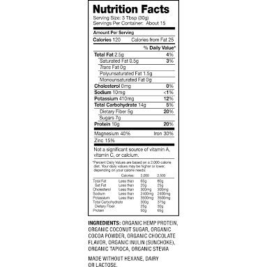 Nutiva – Hempseed Protein Chocolate, 16 oz- Pantry 2