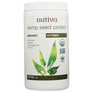 Nutiva – High Fiber Hempseed Protein, 16 oz