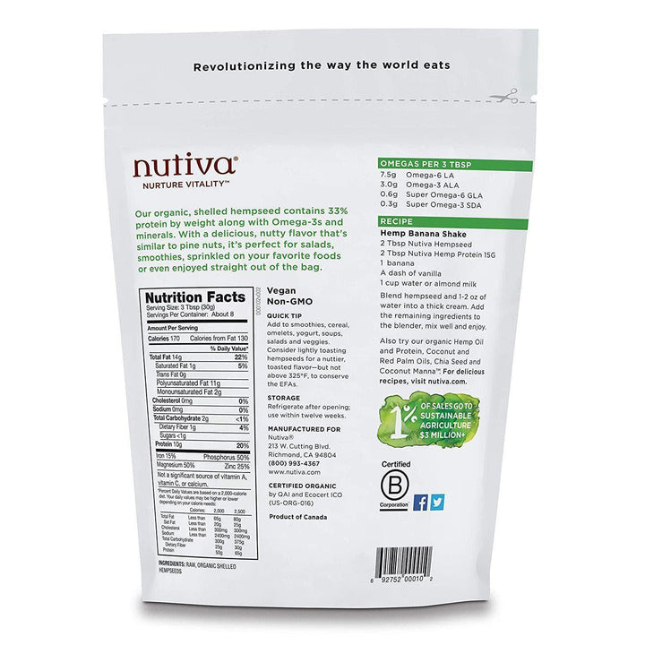 Nutiva – Raw Shelled Hempseed, 8 oz- Pantry 2