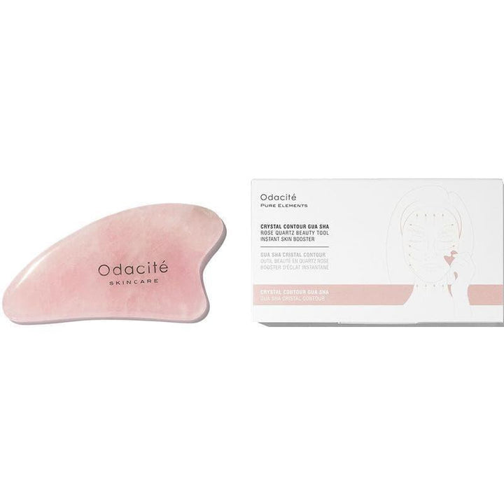 Odacite - Crystal Contour Gua Sha - Rose Quartz Beauty Tool, 0.3 Oz- Pantry 1
