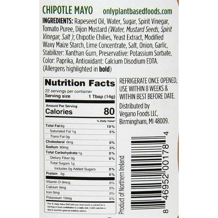 Only Plant Based - Chipotle Mayonnaise, 11 Oz- Pantry 2