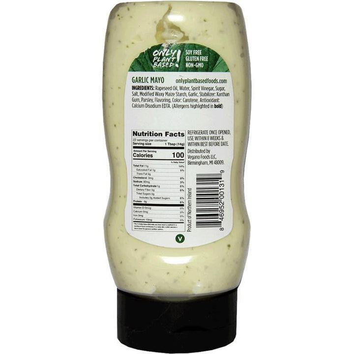 Only Plant Based - Garlic Mayonnaise, 11 oz- Pantry 3