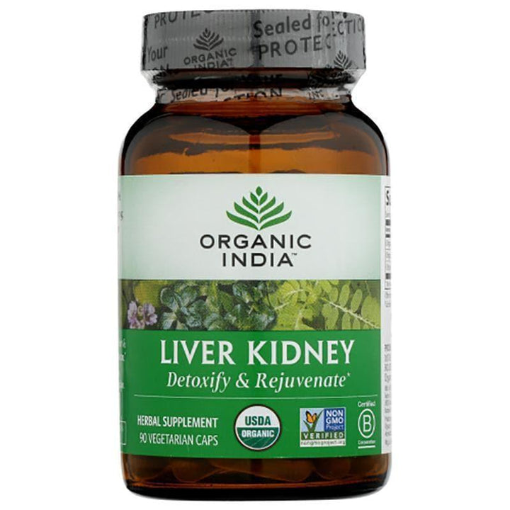 Organic India - Liver Kidney Care Detoxify & Rejuvenate - 90 count, 4 Oz- Pantry 1