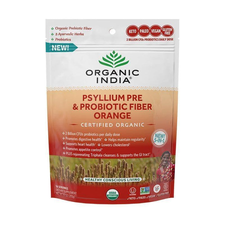 Organic India – Psyllium Pre & Probiotic Fiber Orange, 10 oz- Pantry 1
