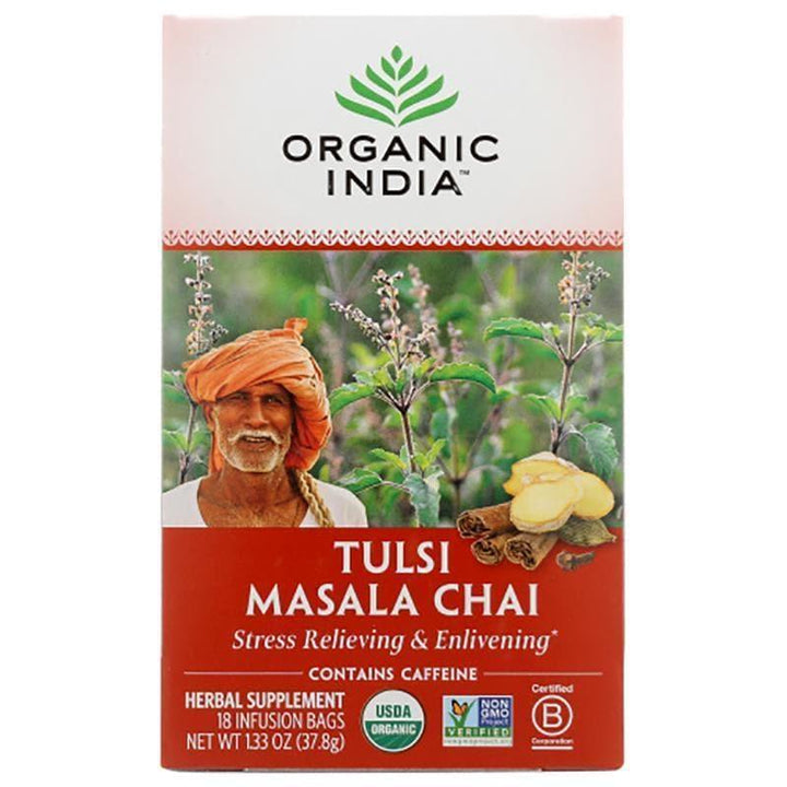 Organic India - Tulsi Masala Chai Tea - 18 bags, 1.2 Oz- Pantry 1