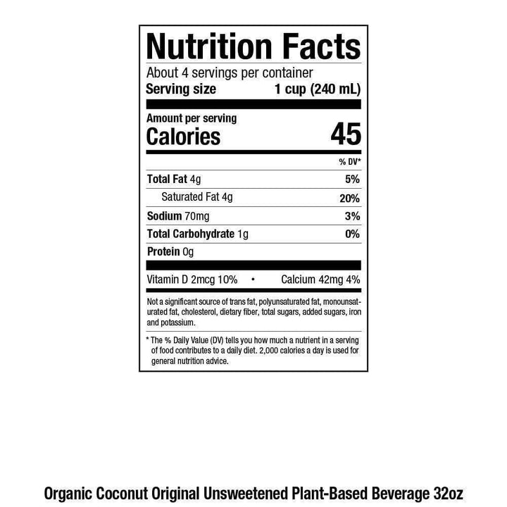 Pacific Foods - Unsweetened Coconut Milk, 4×8 oz- Pantry 2