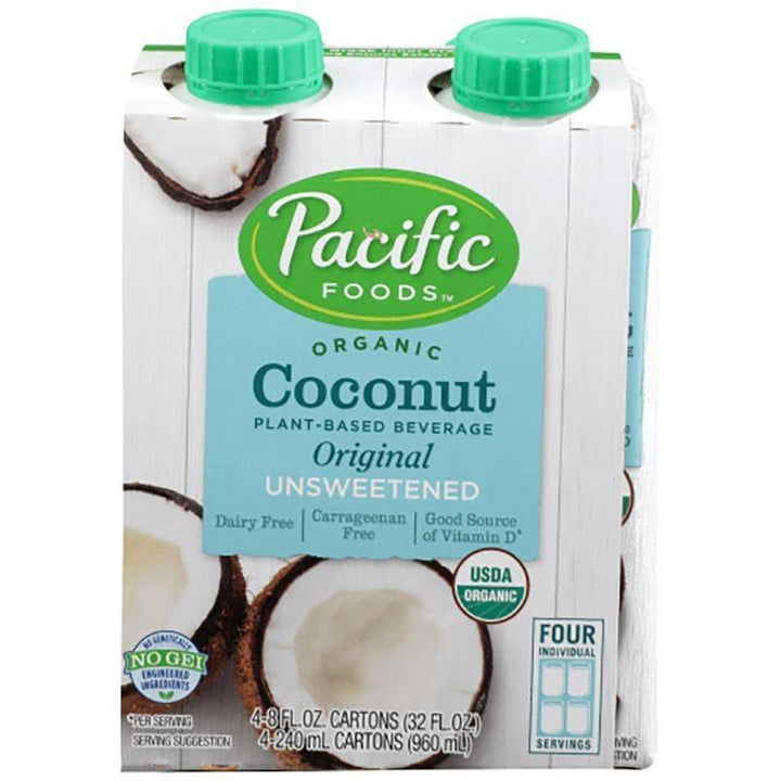 Pacific Foods - Unsweetened Coconut Milk, 4×8 oz- Pantry 1