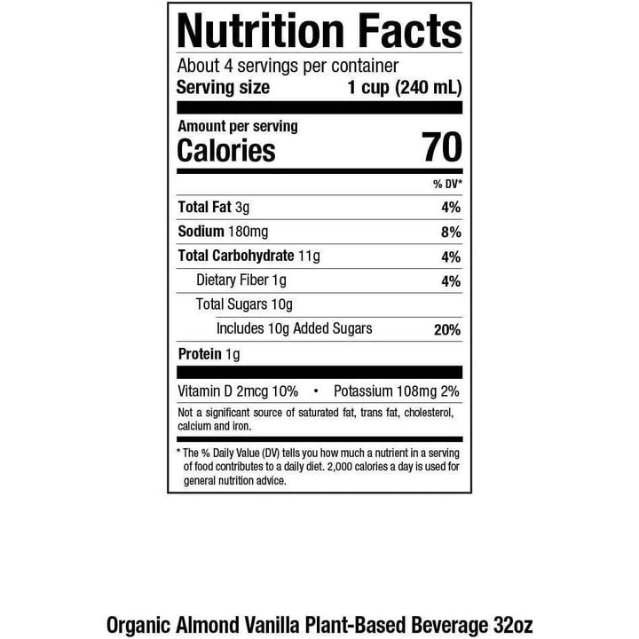 Pacific Foods - Vanilla Almond Milk Beverage, 4×8 oz- Pantry 2