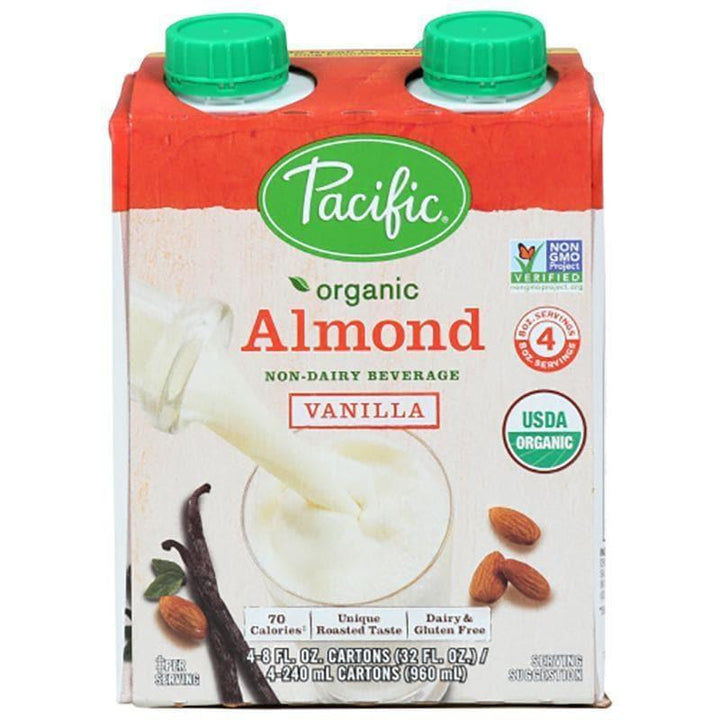 Pacific Foods - Vanilla Almond Milk Beverage, 4×8 oz- Pantry 1