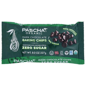 Pascha – Dark Chocolate Baking Chips No Sugar, 8.8 oz