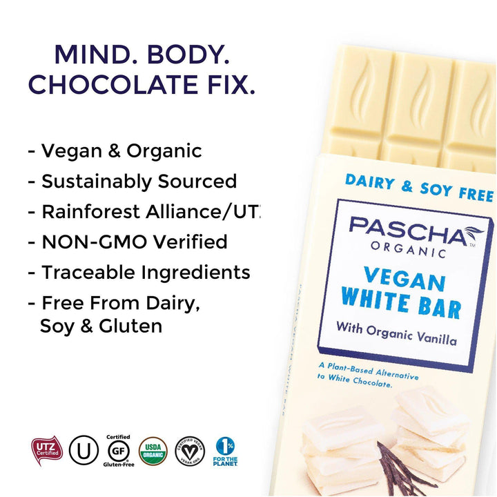 Pascha - White Chocolate Vanilla Bar, 2.82 Oz- Pantry 3
