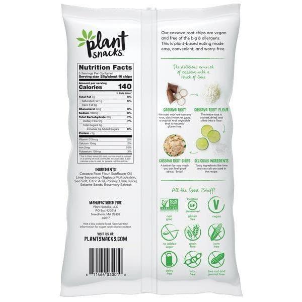 Plant Snacks - Lime Cassava Root Chips, 5 Oz- Pantry 3
