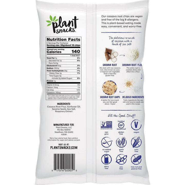 Plant Snacks - Sea Salt Cassava Root Chips, 5 Oz- Pantry 2