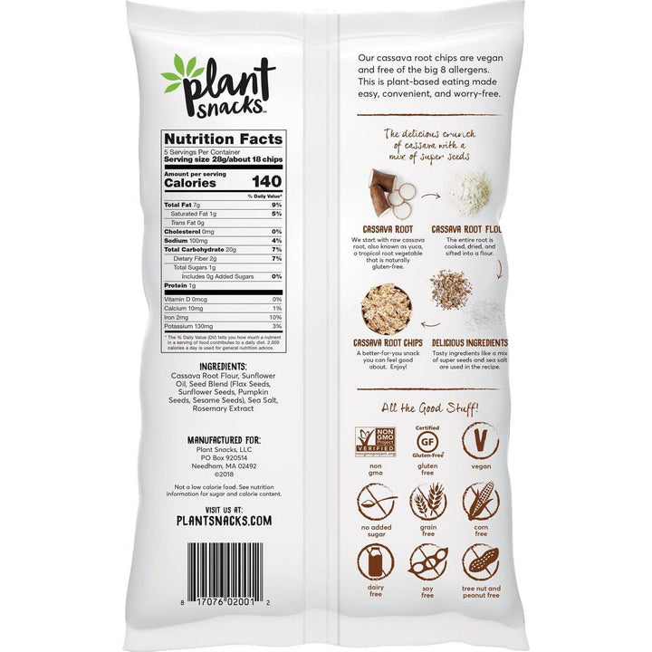 Plant Snacks - Super Seed Mix Cassava Root Chips, 5 Oz- Pantry 2