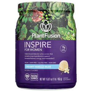 PlantFusion – Inspire for Women Powder Vanilla, 15.87 oz