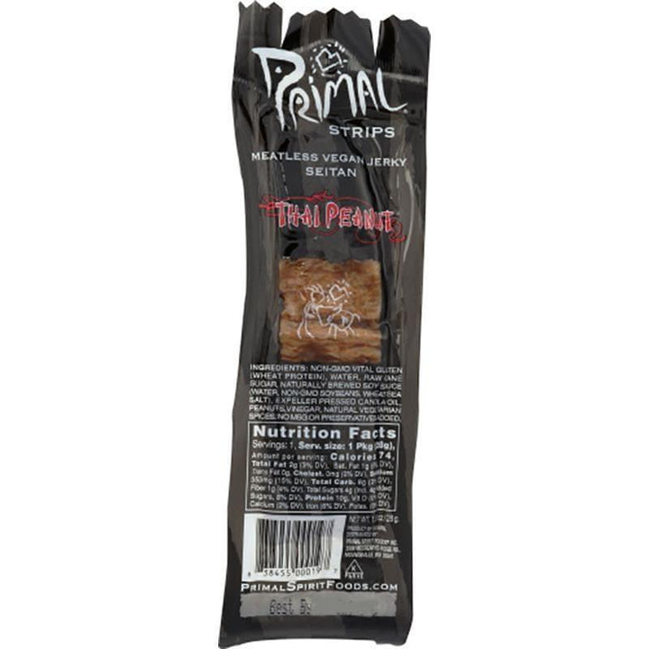 Primal Strips – Jerky Strips – Seitan Thai Peanut, 1 oz- Pantry 1