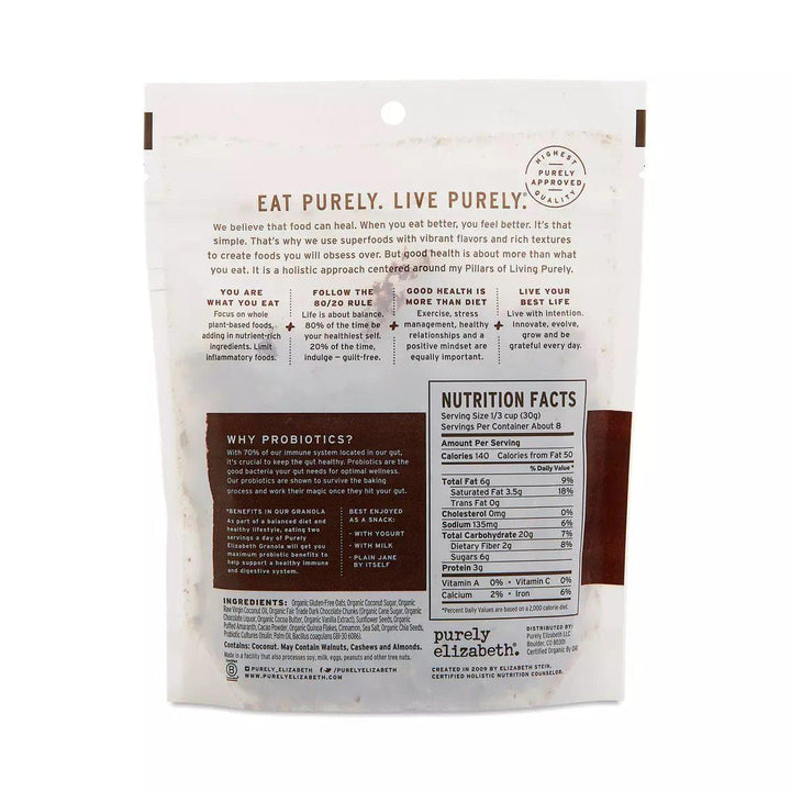 Purely Elizabeth – Probiotic Granola Chocolate Sea Salt, 8 Oz- Pantry 2
