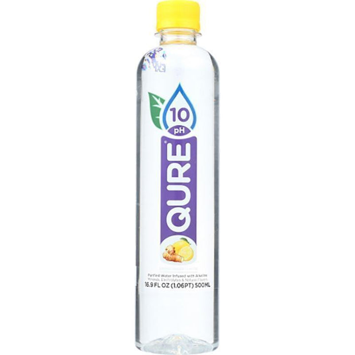 Qure Alkaline Water – Lemon Ginger, 16.9 oz- Pantry 1