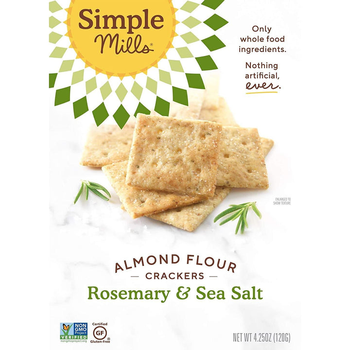 Simple Mills - Almond Flour Crackers Rosemary & Sea Salt, 4.25 Oz- Pantry 1