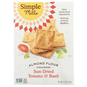 Simple Mills - Almond Flour Crackers Tomato & Basil, 4.25 Oz