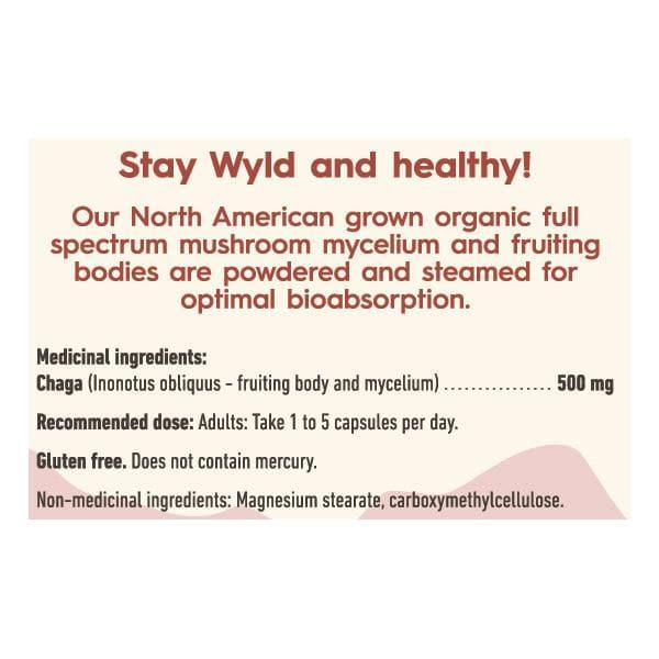Stay Wyld Organics - Chaga Mushroom Capsules, 12 oz- Pantry 3