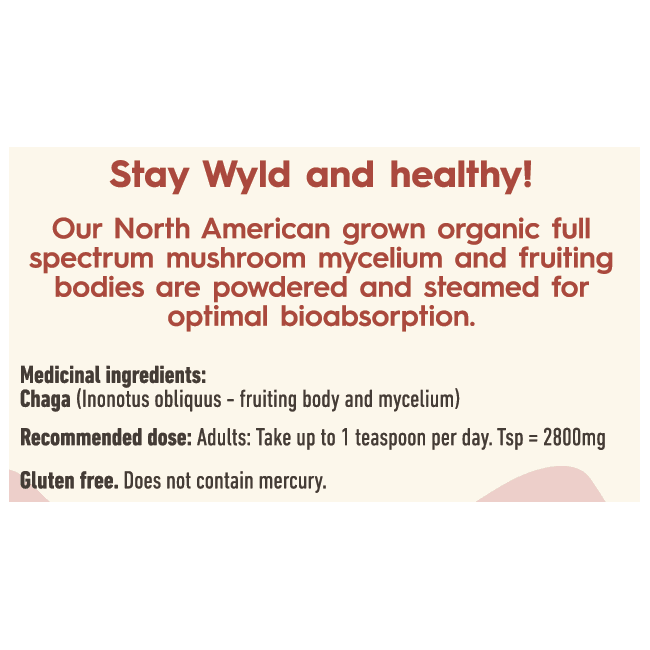 Stay Wyld Organics - Chaga Mushroom Powder, 12 Oz- Pantry 2