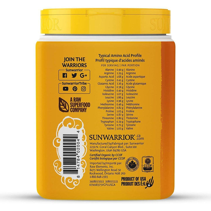 Sunwarrior - Vanilla Classic Plus Protein Powder, 13.2 Oz- Pantry 4