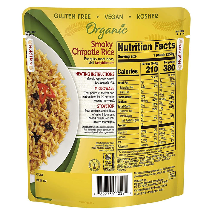 Tasty Bite – Smoky Chipotle Rice, 8.8 oz- Pantry 2