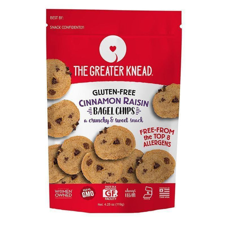 The Greater Knead – Cinnamon Raisin Bagel Chips, 4.24 oz- Pantry 1