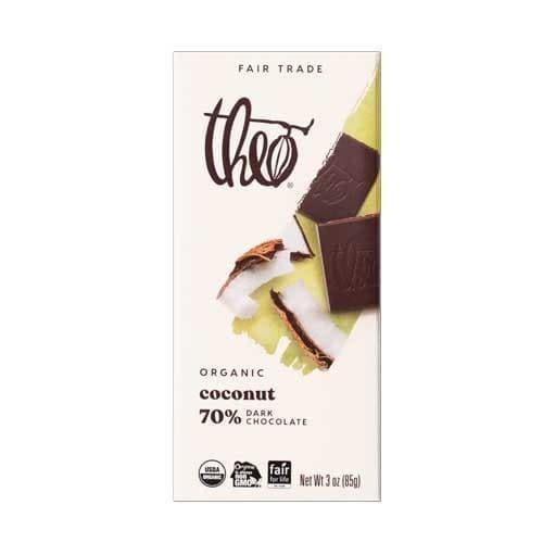 Theo Chocolate - Coconut 70% Dark Chocolate Bar, 3 Oz- Pantry 1