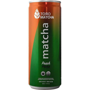 Toro Matcha – Sparkling Peach Matcha Drink, 12 oz