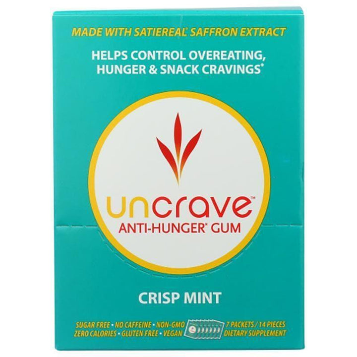 UnCrave – Anti-Hunger Gum Mint, 7 packs of 14 pieces- Pantry 1