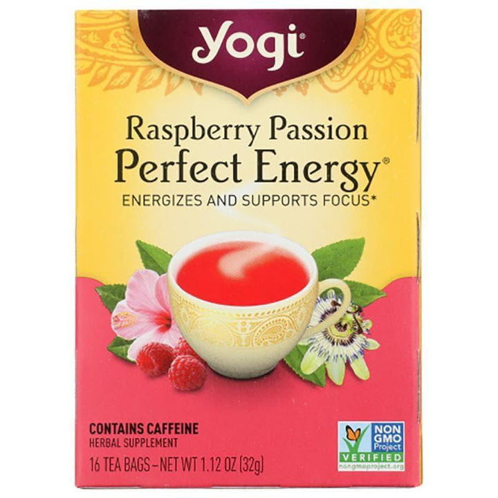 Yogi Tea - Raspberry Passion Perfect Energy, 16 Bags, 1.1 oz- Pantry 1